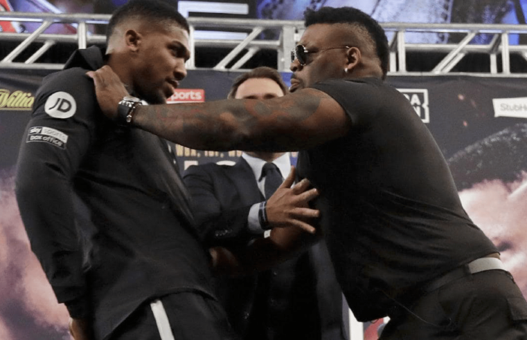 Anthony Joshua And Jarrell Miller Come To Blows At Press Conference