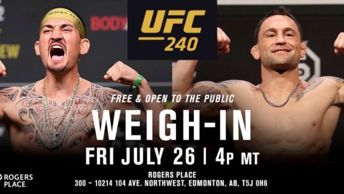 UFC 240 Weigh-in Results