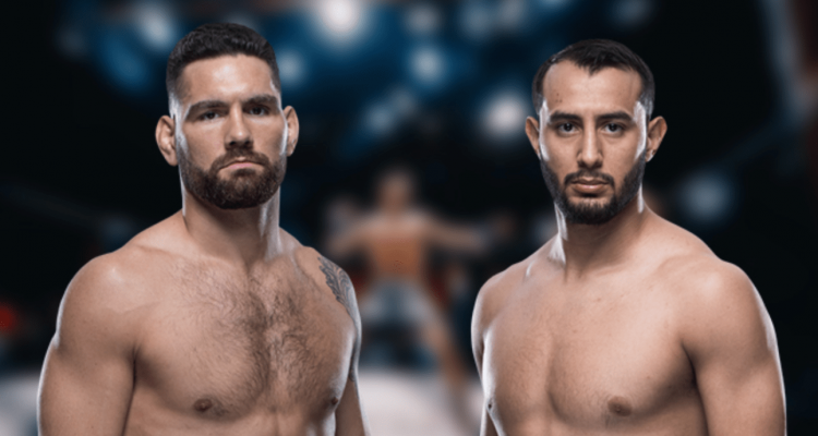 Chris Weidman and Dominick Reyes, who will fight in the UFC Boston main event