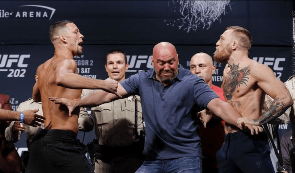 UFC 202, Nate Diaz vs Conor McGregor with Dana White
