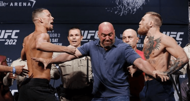 UFC 202, Nate Diaz vs Conor McGregor with Dana White